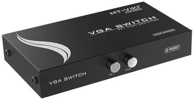 Alt view image 2 of 7 - WRIARICH MT-VIKI 2 in 1 Out VGA Switch Box, 2-Port Manual VGA Video Selector Switcher for Desktop PC, Laptop, Monitor, Projector