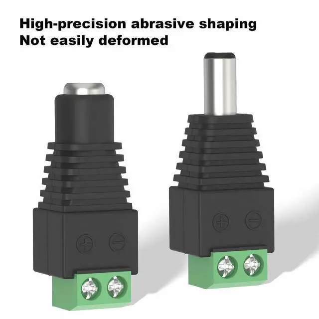 Alt view image 5 of 7 - WRIARICH 12V DC Power Connectors, 5.5mm x 2.1mm DC Male & Female Plug Kit (5 Male + 5 Female) for LED Strips CCTV Security Outdoor Cameras