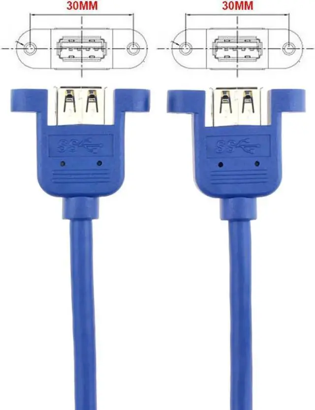 Alt view image 2 of 4 - WRIARICH 1.64FT 2-Port USB 3.0 Splitter Cable, 20-Pin Motherboard Header to Dual USB A Female Adapter with Mounting Holes & Screws