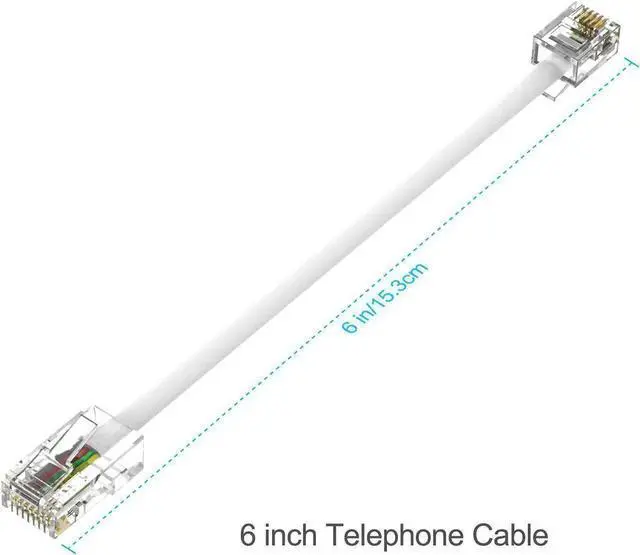 Alt view image 4 of 6 - WRIARICH 2 Pack RJ45 8P8C Female to RJ11 6P4C Male Adapter, Ethernet Port to Telephone Line Converter Connector for Landline Wiring