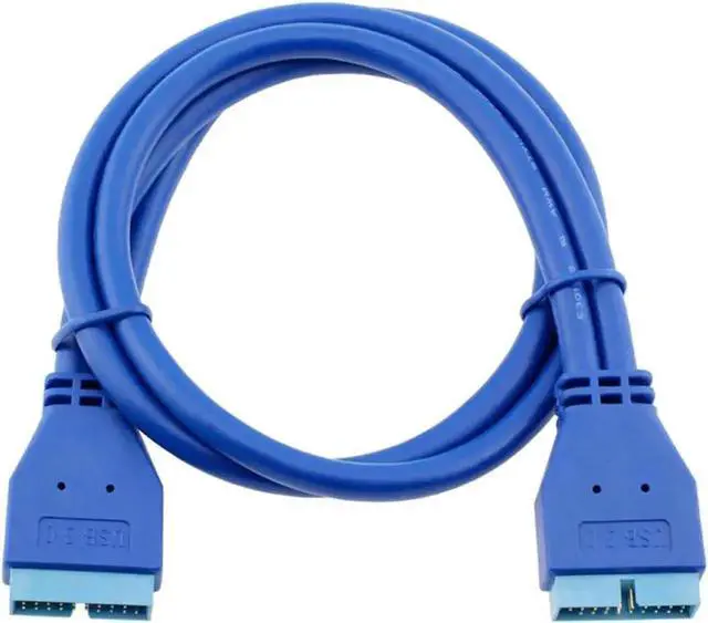 Alt view image 2 of 3 - WRIARICH 1.64FT USB3.0 20Pin Male to Male Motherboard Header Internal Extension Cable