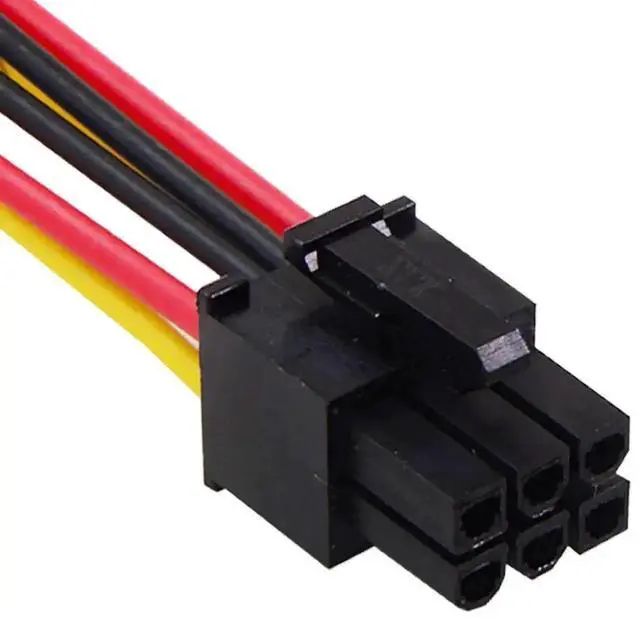 Alt view image 4 of 5 - WRIARICH Dual 4Pin Molex to PCIe 6Pin GPU Power Adapter Cable, EPS 12V Graphics Card Power Converter Cord