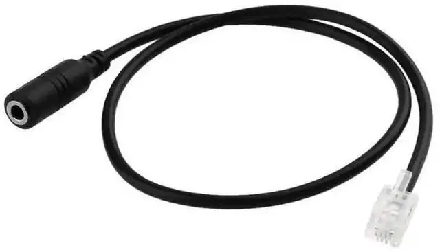 Alt view image 3 of 4 - WRIARICH RJ9 4P4C Male to 3.5mm Female Headset Adapter Cable, 3.5 Jack to RJ9 Cord Compatible with Avaya Desk Phones