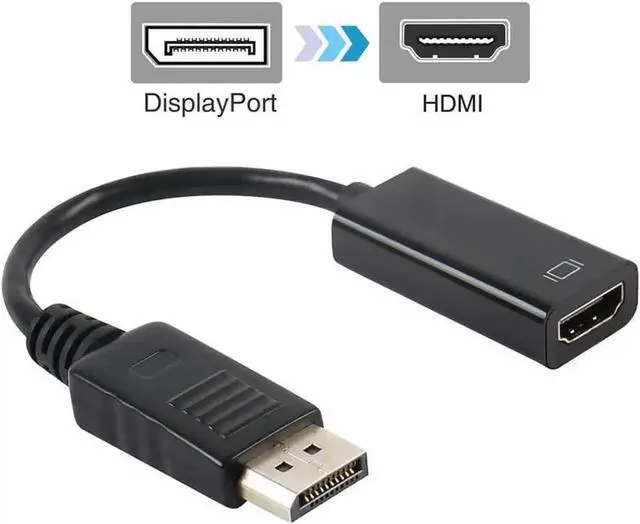 Alt view image 4 of 4 - WRIARICH Gold-Plated Passive DisplayPort to HDMI Compatible Adapter, DP to HDMI Video Converter Supports 1080P Full HD Resolution