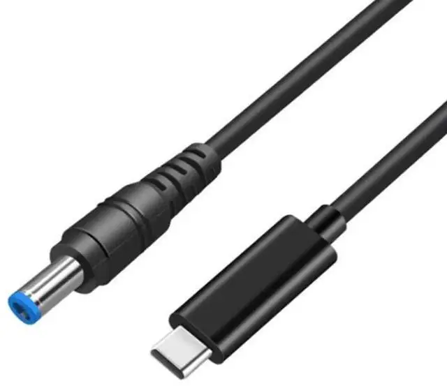 Main image of WRIARICH 1.5M Black USB-C to 4.5×3.0mm DC Barrel PD Charging Cable|Type-C PD Input to 4530 Laptop Power Cord