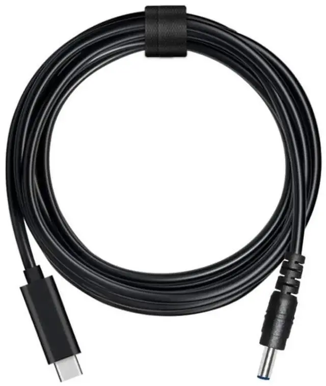 Alt view image 3 of 4 - WRIARICH 1.5M Black USB-C to 4.5×3.0mm DC Barrel PD Charging Cable|Type-C PD Input to 4530 Laptop Power Cord