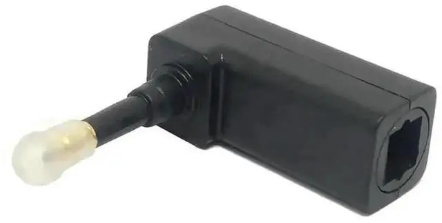 Alt view image 2 of 3 - WRIARICH 90 Degree Toslink Optical to 3.5mm Mini Optical Audio Adapter, Right Angle Digital Optical Jack to Mini Plug for TV Boxes