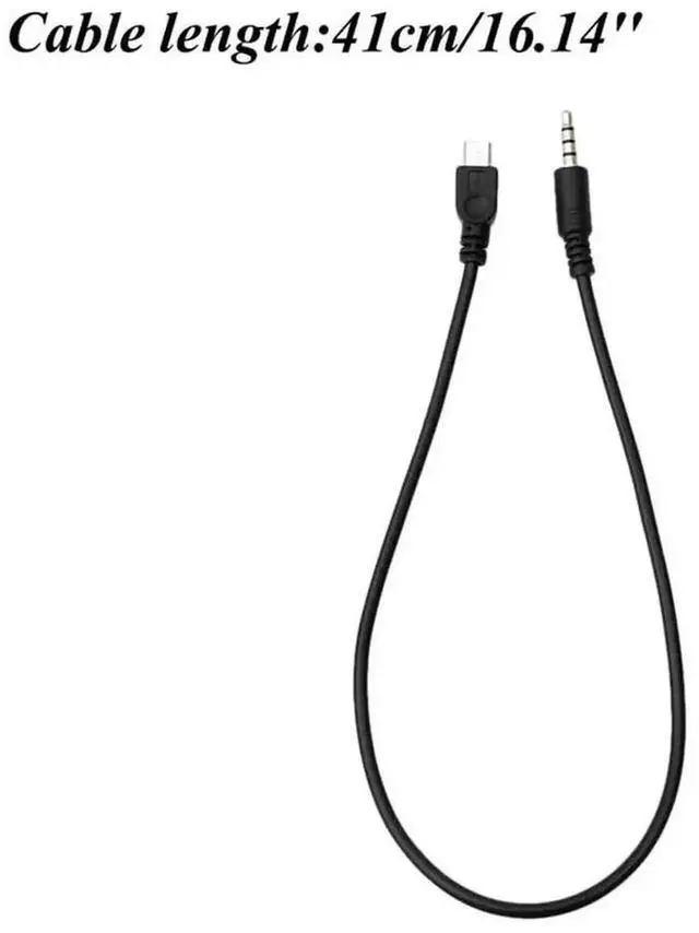 Alt view image 2 of 3 - WRIARICH 40cm Micro USB Male to 3.5mm Stereo Male AUX Audio Cable, Micro USB to 1/8 Inch Aux Adapter Cord for Car Stereo & Wired Headphones