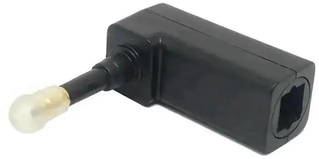 Alt view image 3 of 3 - WRIARICH 90 Degree Toslink Female to 3.5mm Mini Optical Male Audio Adapter, Right Angle Optical Converter for TV Box Soundbar