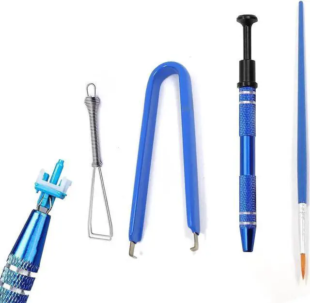 Main image of WRIARICH 4-in-1 Mechanical Keyboard Disassembly Tool Kit, Switch Puller + Keycap Puller + IC Extractor + Fine Grease Brush for Keyboard Lubing & Electronic Component Removal, 4 Pieces Set