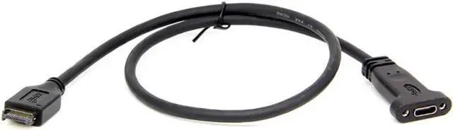 Main image of WRIARICH 50CM Type-E Key-A Male to USB-C Female Front Panel Extension Cable | USB3.2 Gen2 Mainboard Header Expansion Cord