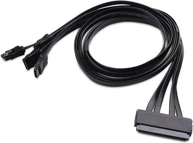 Main image of WRIARICH 1.64ft Internal SFF-8484 32Pin SAS to 4×SATA Breakout Cable, SFF8484 Host Controller to Quad SATA Hard Drive Adapter Cord