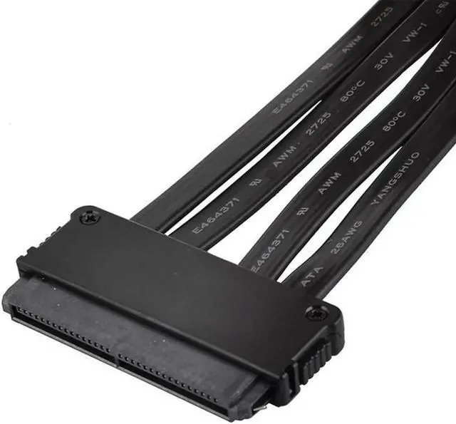 Alt view image 2 of 5 - WRIARICH 1.64ft Internal SFF-8484 32Pin SAS to 4×SATA Breakout Cable, SFF8484 Host Controller to Quad SATA Hard Drive Adapter Cord