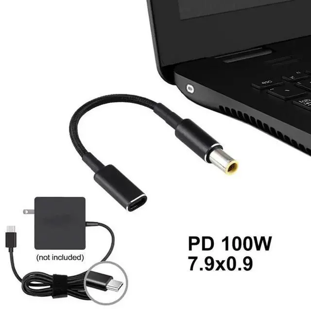 Alt view image 5 of 5 - WRIARICH 100W PD Nylon Braided DC 7.9×0.9mm to USB-C Fast Charging Converter Cable, 18.5V-20V Input