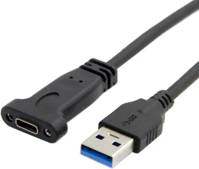 Alt view image 4 of 5 - WRIARICH 30cm USB3.1 Gen2 Type-C Female to USB3.0 Type-A Male Adapter Extension Cable for Laptop, Phone & Tablet