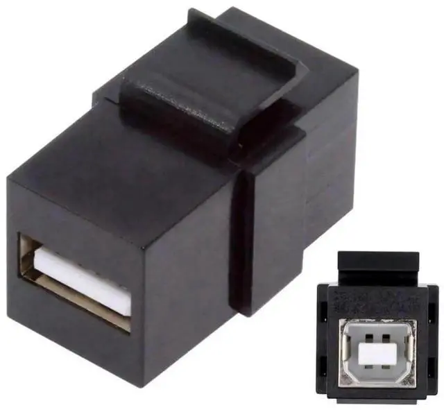 Main image of WRIARICH USB 2.0 Type-A Female to Type-B Female Keystone Jack Insert Module, USB A-B Coupler Socket Adapter for Wall Plate Outlet Panel Cabling