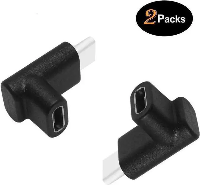 Main image of WRIARICH 2 Pack Up & Down Angled USB-C Adapter, 100W Fast Charging 4K Video Type-C Connector