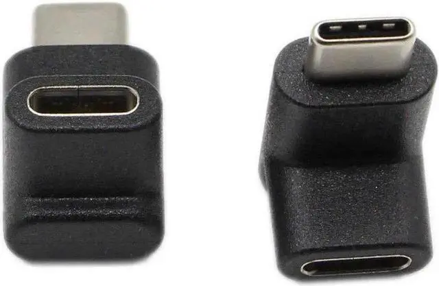 Alt view image 4 of 7 - WRIARICH 2 Pack Up & Down Angled USB-C Adapter, 100W Fast Charging 4K Video Type-C Connector