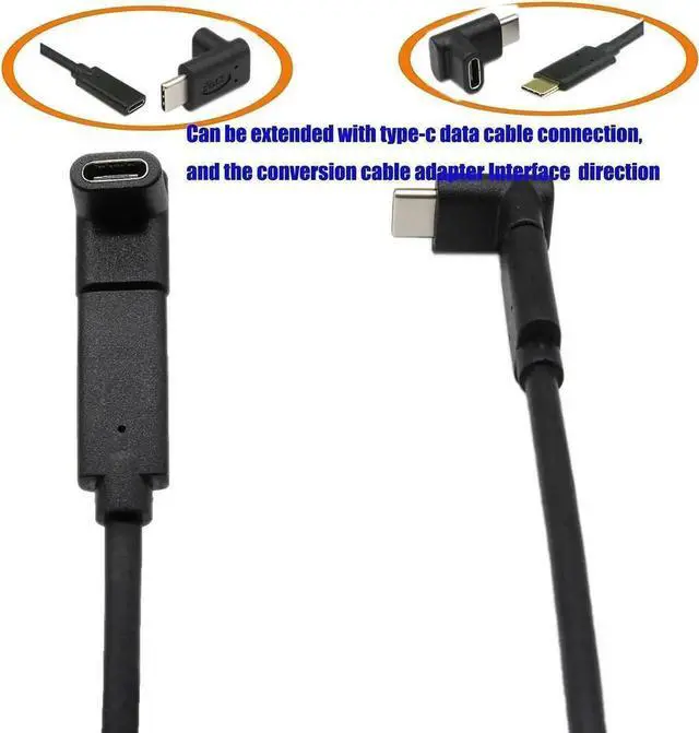 Alt view image 6 of 7 - WRIARICH 2 Pack Up & Down Angled USB-C Adapter, 100W Fast Charging 4K Video Type-C Connector
