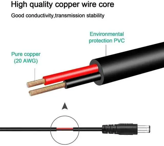 Alt view image 6 of 6 - WRIARICH 1.5m USBC to DC 5.5×2.1mm PD Trigger Power Cable for DC Powered Devices
