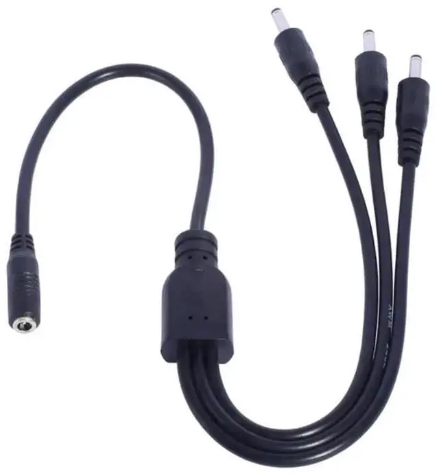 Alt view image 3 of 3 - WRIARICH 1 Female to 3 Male DC Power Splitter Cable, 3.5mm×1.35mm 3-Way DC Splitter Cord for CCTV Cameras & LED Light Strips