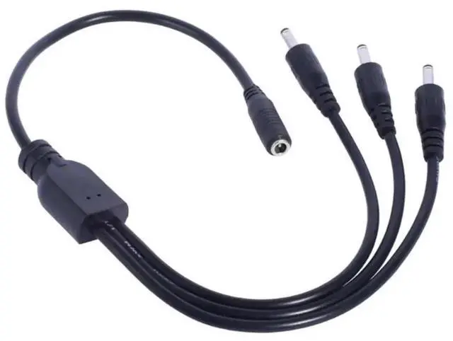 Alt view image 2 of 3 - WRIARICH 1 Female to 3 Male DC Power Splitter Cable, 3.5mm×1.35mm 3-Way DC Splitter Cord for CCTV Cameras & LED Light Strips