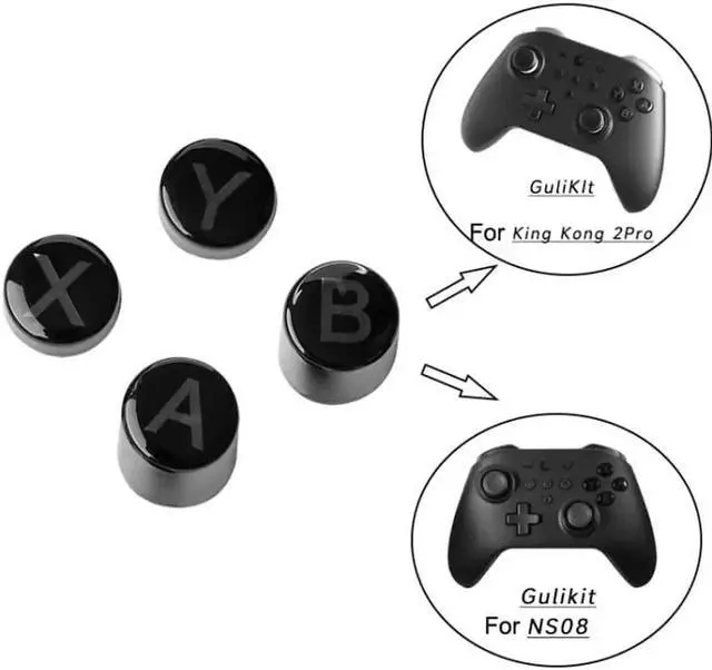 Alt view image 4 of 6 - WRIARICH GuliKit NS32 ABXY Keycaps, Replacement Button Covers for King Kong 2 Pro, NS08, NS09 Game Controllers