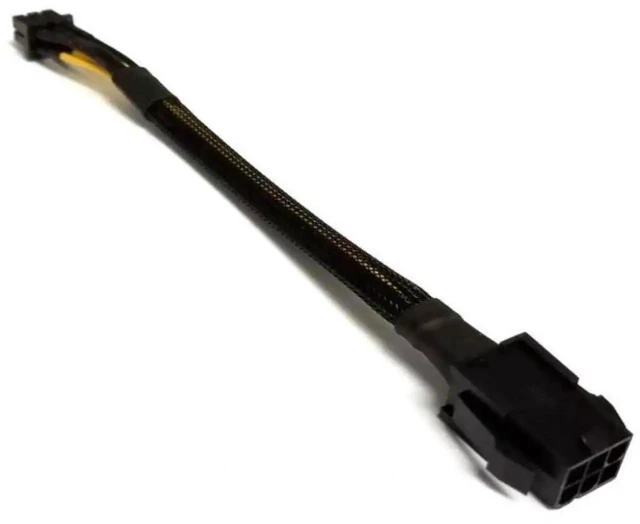 Main image of WRIARICH 34cm (13.3 Inch) Sleeved PCIe 8Pin Female to CPU EPS 8Pin (4+4 Detachable) Male Power Adapter Cable, Black