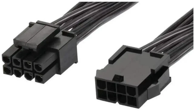 Alt view image 2 of 2 - WRIARICH 34cm (13.3 Inch) Sleeved PCIe 8Pin Female to CPU EPS 8Pin (4+4 Detachable) Male Power Adapter Cable, Black