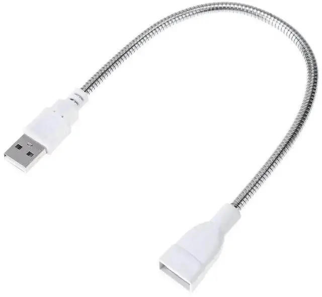 Main image of WRIARICH USB Male to Female Extension Cable with Flexible Metal Gooseneck Tube for LED Lights