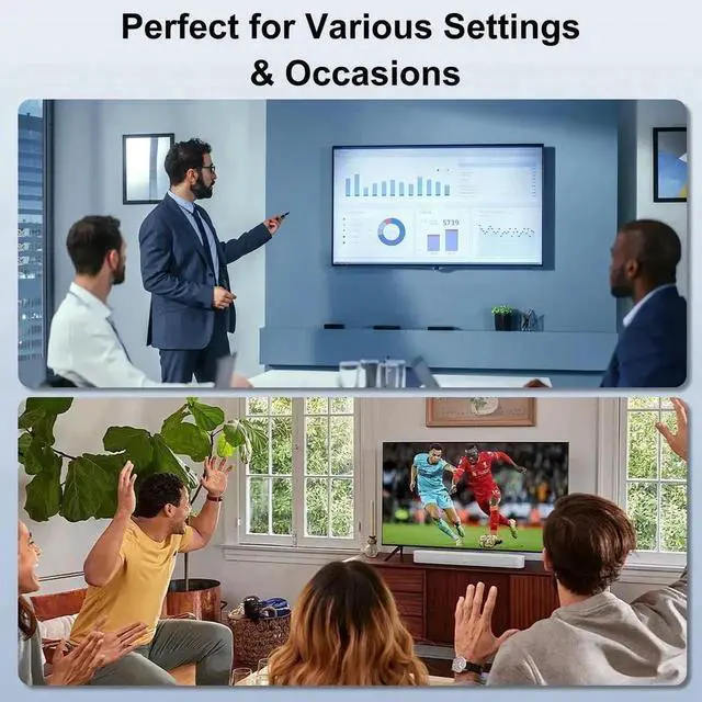 Alt view image 5 of 7 - WRIARICH 2-Pack Unidirectional DisplayPort Male to HDMI Female Adapter, DP to HDMI Converter Support 4K@60Hz Video Audio Transmission for Laptop PC Graphics Card Monitor TV Projector