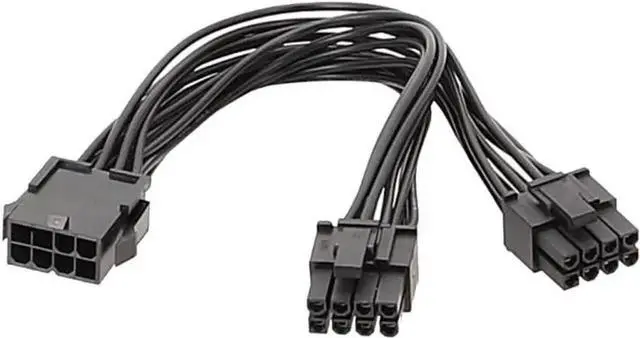 Alt view image 2 of 5 - WRIARICH 20cm PSU Modular Splitter Cable, Single 8Pin to Dual PCIe 8Pin GPU Power Extension Cord for Graphics Cards