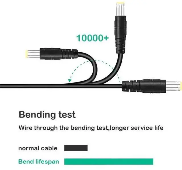 Alt view image 3 of 6 - WRIARICH 1.5M Black USB-C Male to DC 5.5×2.5mm Barrel Power Cable, Type-C to DC 5.5*2.5 Laptop Charging Conversion Cord