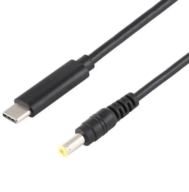 Alt view image 6 of 6 - WRIARICH 1.5M Black USB-C Male to DC 5.5×2.5mm Barrel Power Cable, Type-C to DC 5.5*2.5 Laptop Charging Conversion Cord