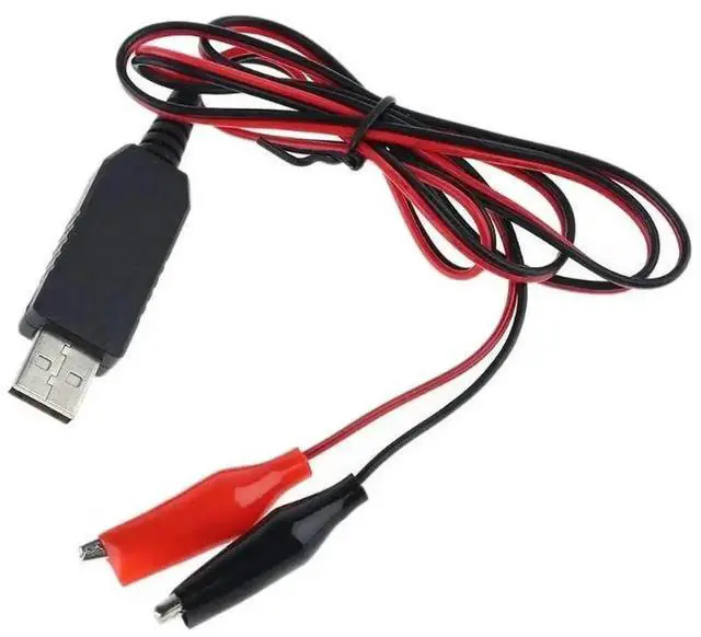 Alt view image 2 of 3 - WRIARICH USB to Alligator Clip Test Cable, 5V to 3V Power Adapter Crocodile Clamp Cord for Electrical Testing & Multimeter