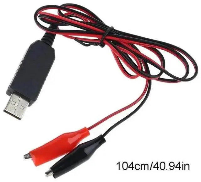 Alt view image 3 of 3 - WRIARICH USB to Alligator Clip Test Cable, 5V to 3V Power Adapter Crocodile Clamp Cord for Electrical Testing & Multimeter