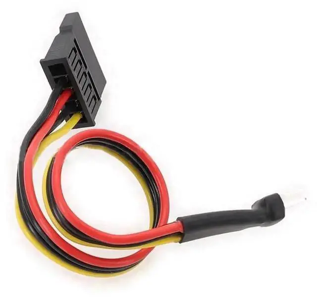 Alt view image 3 of 6 - WRIARICH FDD Small 4Pin Male to 15Pin SATA Female Power Cable, 18AWG Floppy Drive Power Adapter Cord