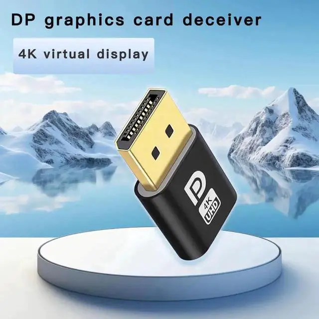 Alt view image 6 of 7 - WRIARICH DP EDID Emulator Dummy Plug, DisplayPort Headless Display Emulator Supports 2K 2560x1600@60Hz & 4K 4096x2160@17Hz, 1 Pack
