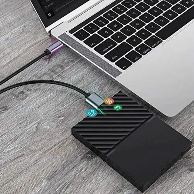 Alt view image 2 of 7 - WRIARICH 2M/6.6ft USB C to Micro B Cable, USB-C Male to Micro USB Data Sync Cord for WD, Seagate, Toshiba, Samsung External Hard Drives