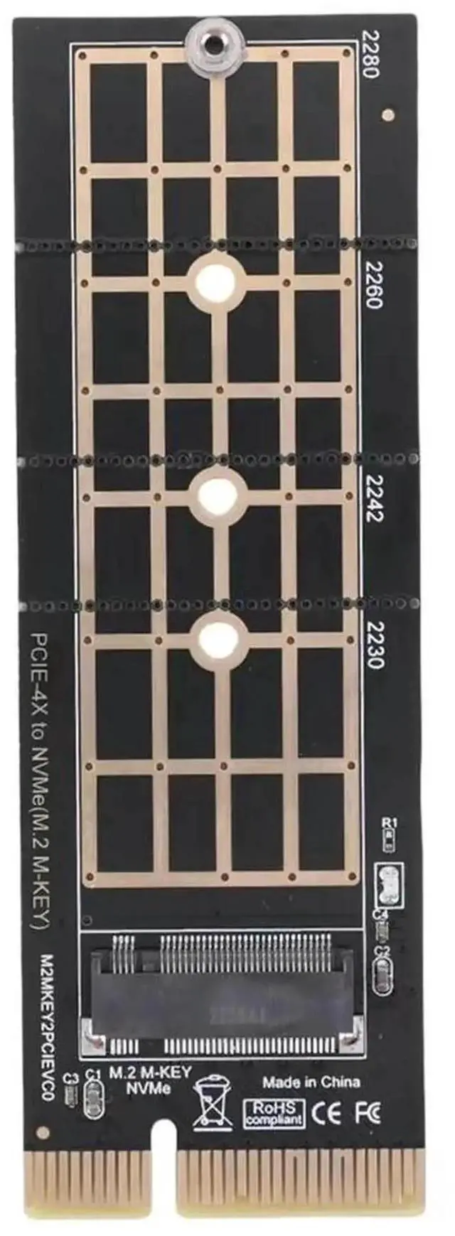 Alt view image 4 of 4 - WRIARICH PCIe 3.0 X4 to NVMe M.2 Adapter Card, PCI-E to M.2 NVMe SSD Converter Supporting 2230/2242/2260/2280 Size SSDs