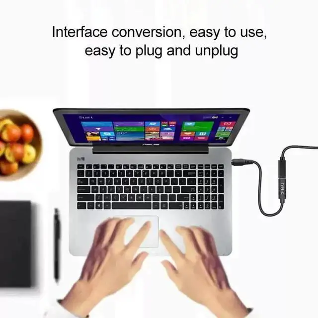 Alt view image 4 of 6 - WRIARICH Type-C PD to 7.9×5.5mm DC Barrel Power Charging Cable, USB-C Input to DC Male Plug Conversion Cord