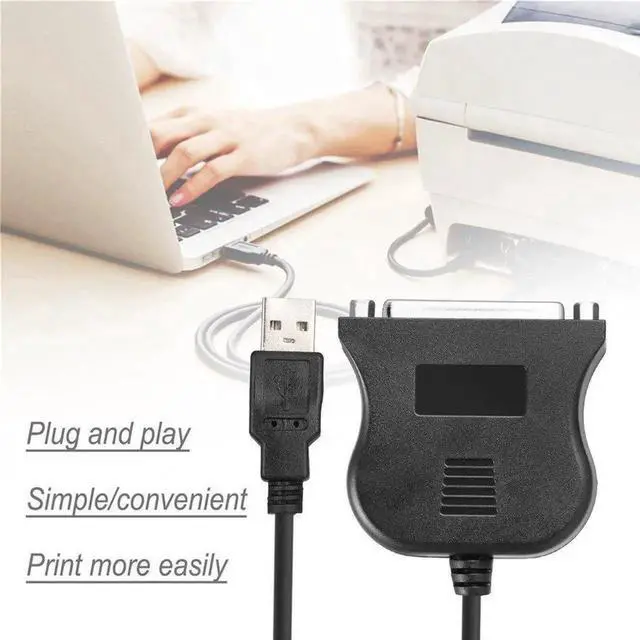 Alt view image 5 of 5 - WRIARICH USB 2.0 to 25 Pin DB25 Parallel Port Cable, IEEE 1284 1Mbps Printer Adapter Cord