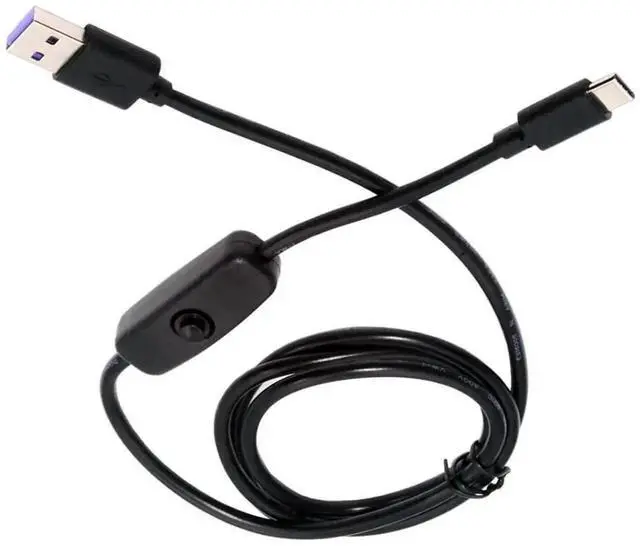 Main image of WRIARICH Ultra Mini USB-C OTG Adapter, USB 2.0 Male to Type-C Male Cable with On/Off Switch, 5V Power Extension Cord for Phone Tablet