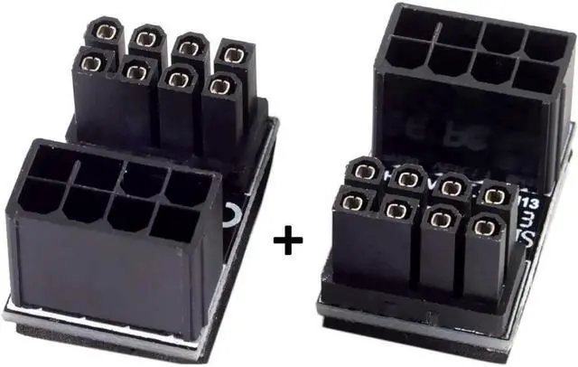 Alt view image 3 of 7 - WRIARICH 180 Degree U-Shaped ATX 8Pin Female to Male Angled Power Adapter for Desktop Graphics Cards