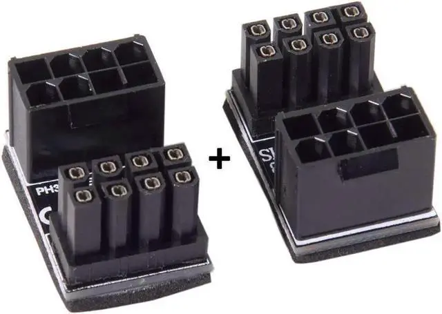 Alt view image 5 of 7 - WRIARICH 180 Degree U-Shaped ATX 8Pin Female to Male Angled Power Adapter for Desktop Graphics Cards