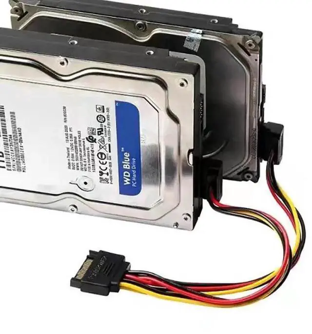 Alt view image 6 of 6 - WRIARICH 15Pin SATA Power Splitter Cable, 1 to 2 Right Angle SATA Extension Cord, PC Hard Drive SATA Power Adapter Wire