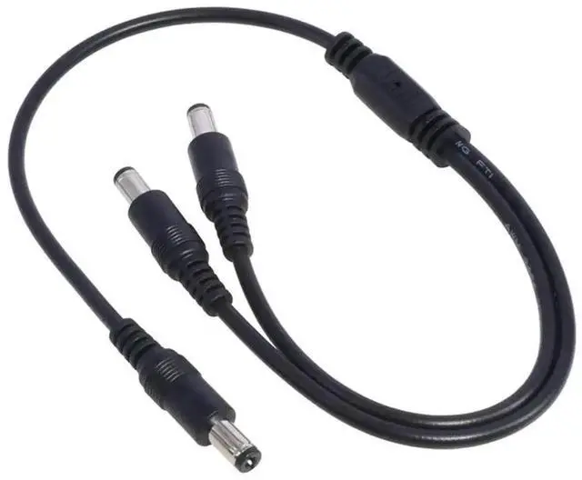 Alt view image 3 of 3 - WRIARICH 5.5x2.1mm DC 1 Male to 2 Male Power Splitter Cable for CCTV & LED Strip Light