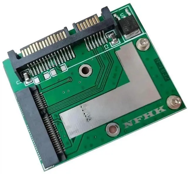 Alt view image 2 of 3 - WRIARICH mSATA to 2.5 Inch SATA III 6Gbps Adapter Module, Mini PCIE mSATA SSD to Standard SATA Riser Expansion Card for Laptop & Desktop PC Storage Upgrade