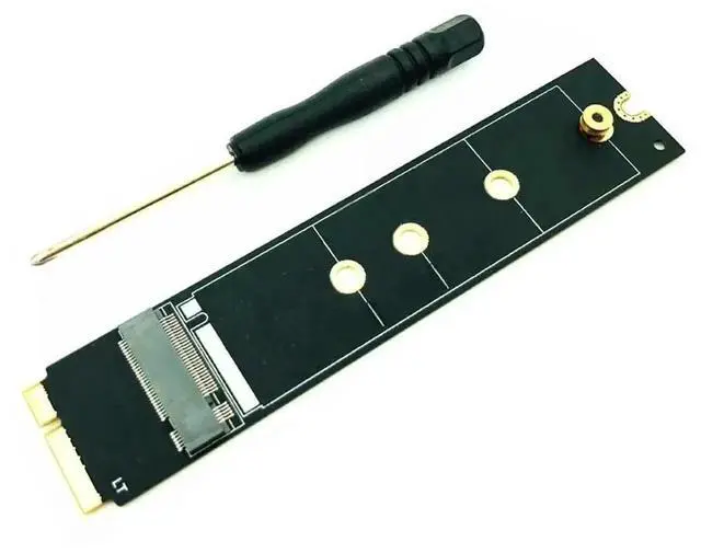 Main image of WRIARICH M.2 NGFF SATA SSD Adapter Card Compatible with 2012 MacBook Air A1465 A1466 MD223 MD224 MD231 MD232, Convert B+M Key SATA M.2 SSD 128GB 256GB 512GB to Original 7+17Pin Mac SSD Interface