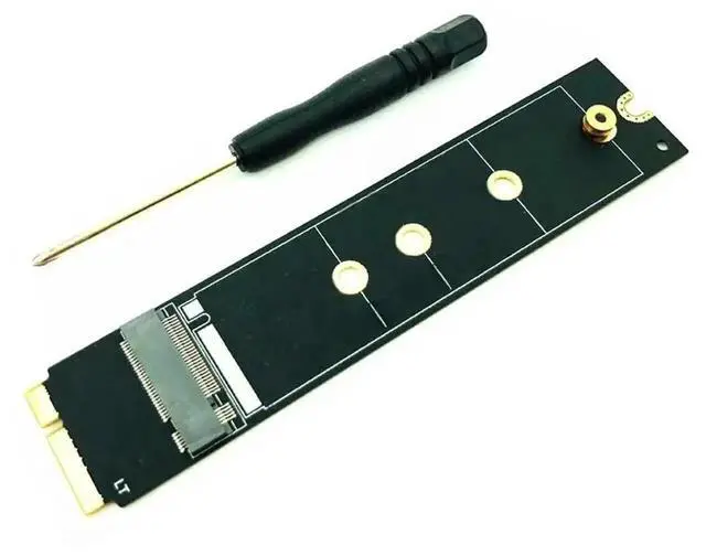 Alt view image 3 of 3 - WRIARICH M.2 NGFF SATA SSD Adapter Card Compatible with 2012 MacBook Air A1465 A1466 MD223 MD224 MD231 MD232, Convert B+M Key SATA M.2 SSD 128GB 256GB 512GB to Original 7+17Pin Mac SSD Interface